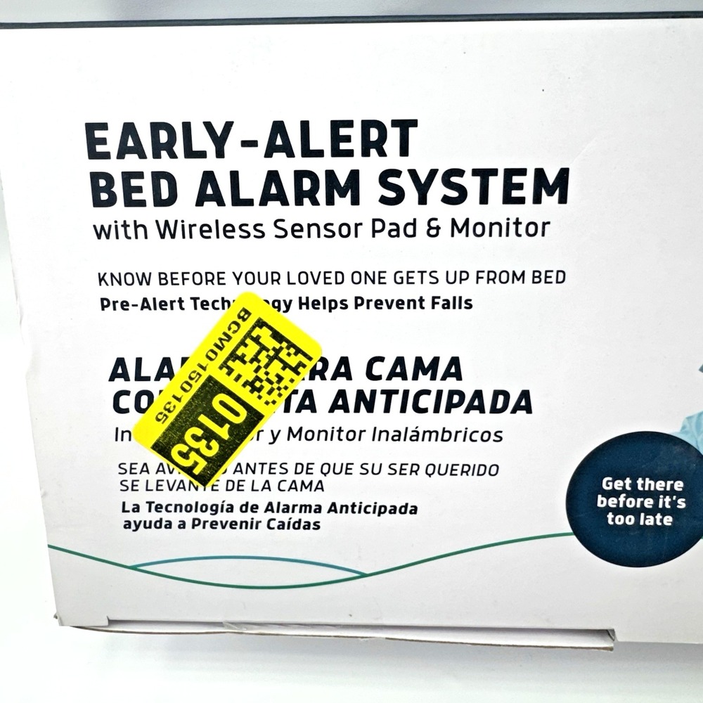 Lunderg Bed Alarm System Wireless Sensor Pad Monitor Fall Prevention NEW Open - Picture 2 of 10